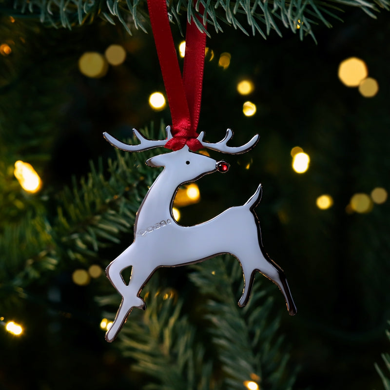 Rudolph Sterling Silver Christmas Decoration