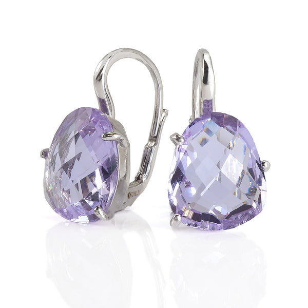 Jemima Lilac Sterling Silver Crystal Earrings