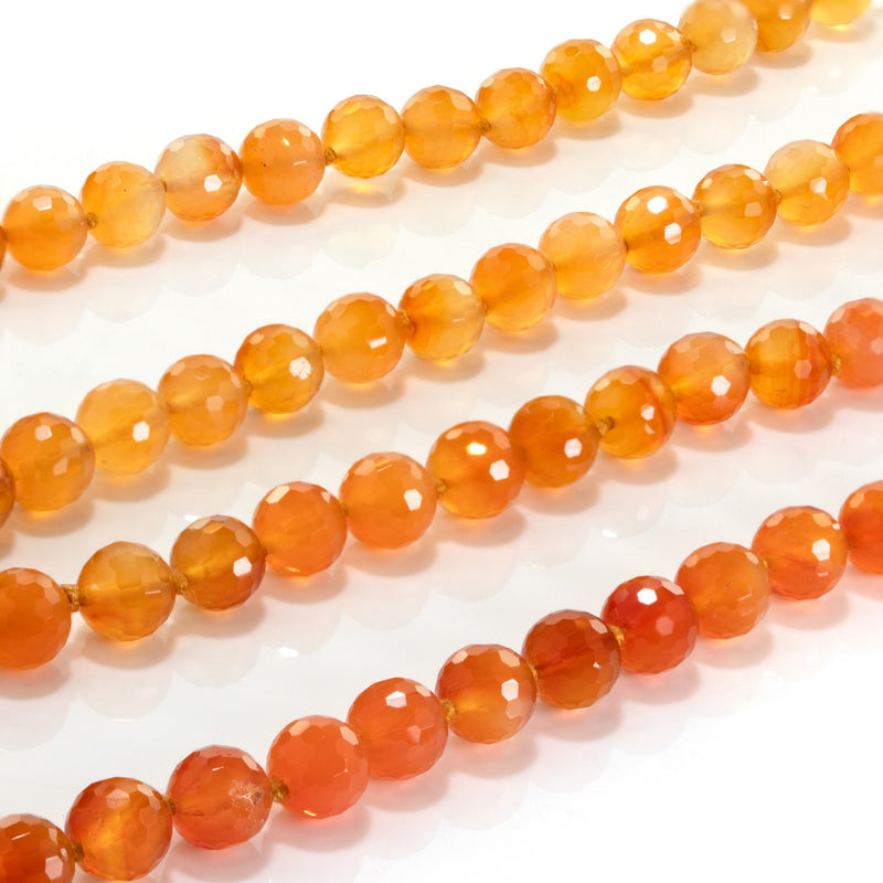 Faceted Carnelian Necklace H16