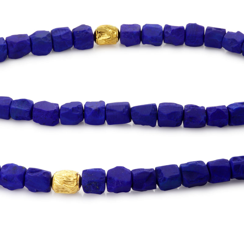 Natural Lapis Lazuli & 18ct Gold Necklace N79