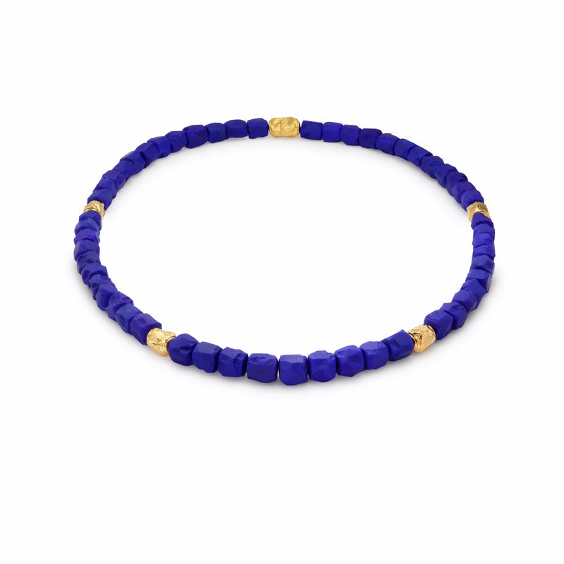 Natural Lapis Lazuli & 18ct Gold Necklace N79