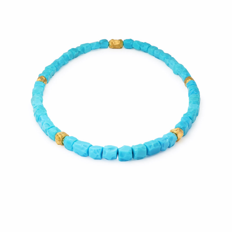 Sleeping Beauty Turquoise & 18ct Gold Necklace N78