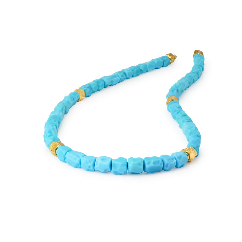 Sleeping Beauty Turquoise & 18ct Gold Necklace N78
