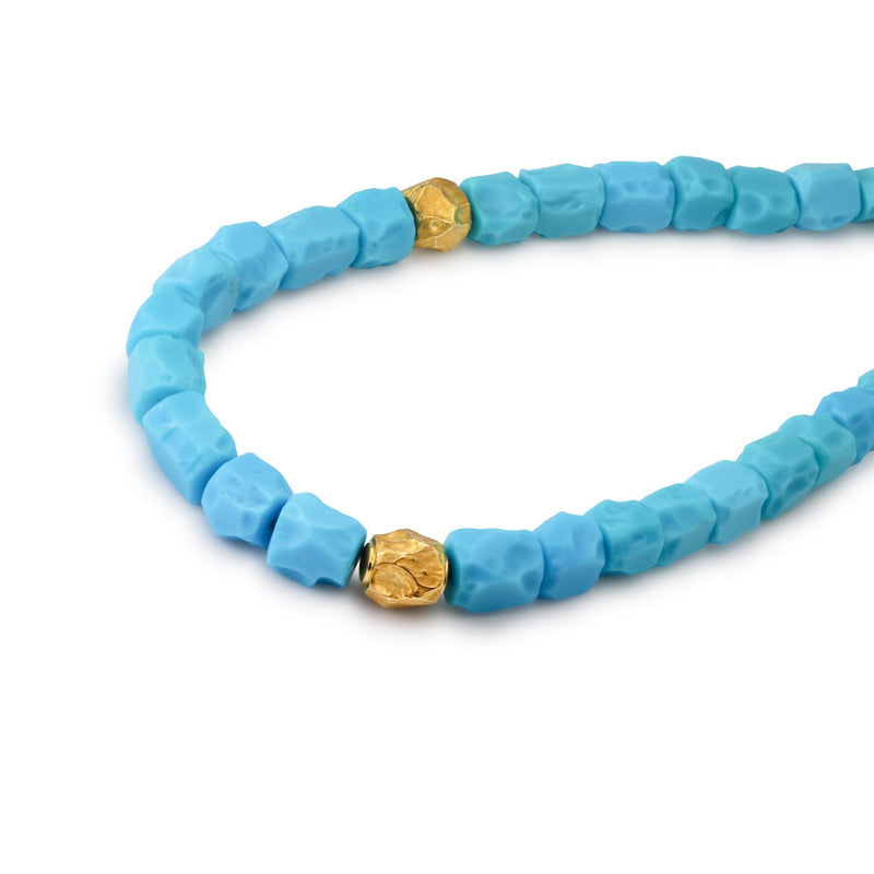 Sleeping Beauty Turquoise & 18ct Gold Necklace N78