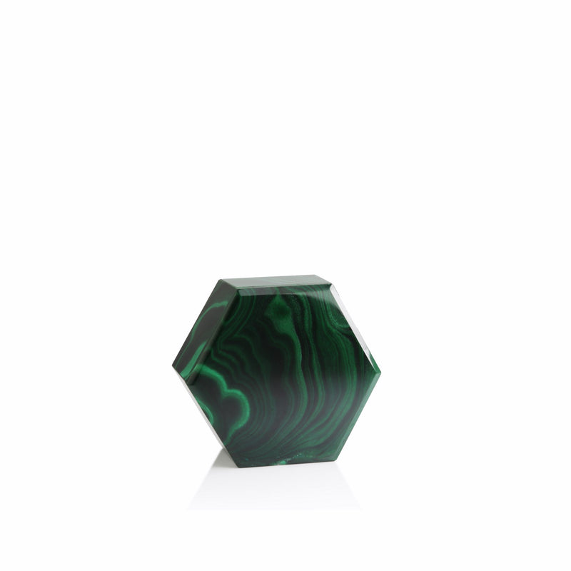 Hexagonal Malachite Box