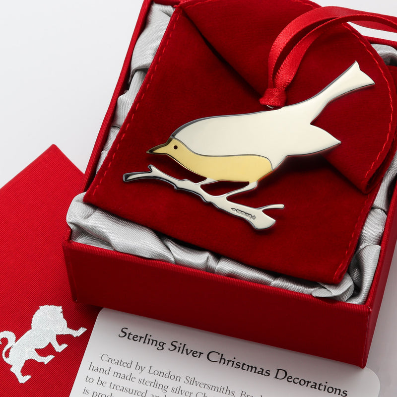 Robert Robin Sterling Silver Christmas Decoration
