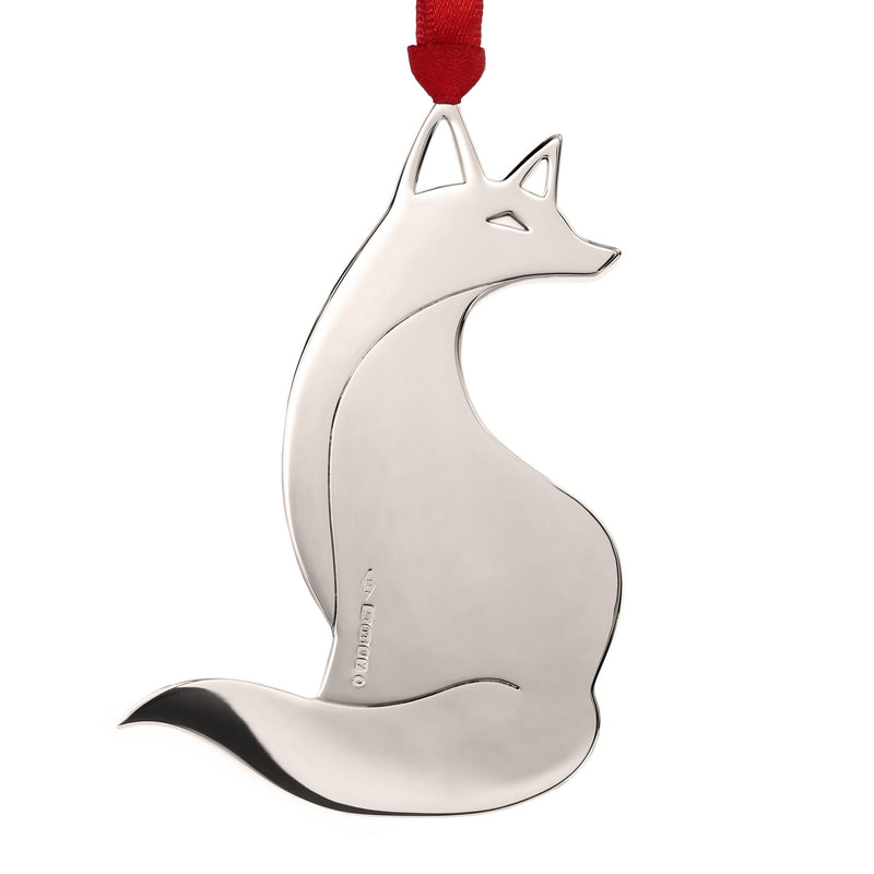 Mr Fox Sterling silver Christmas Decoration