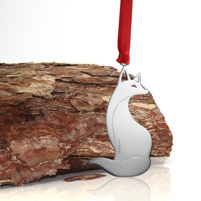 Mr Fox Sterling silver Christmas Decoration