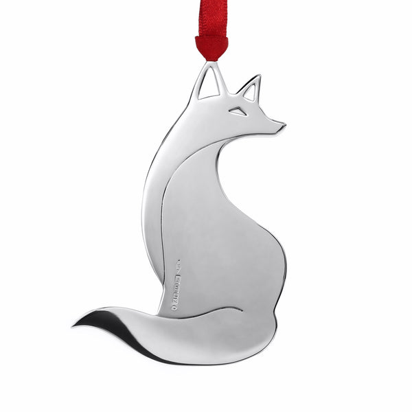 Mr Fox Sterling silver Christmas Decoration