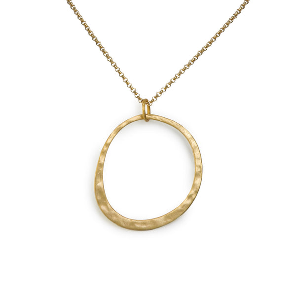 Poem Textured Gilded Silver Pendant