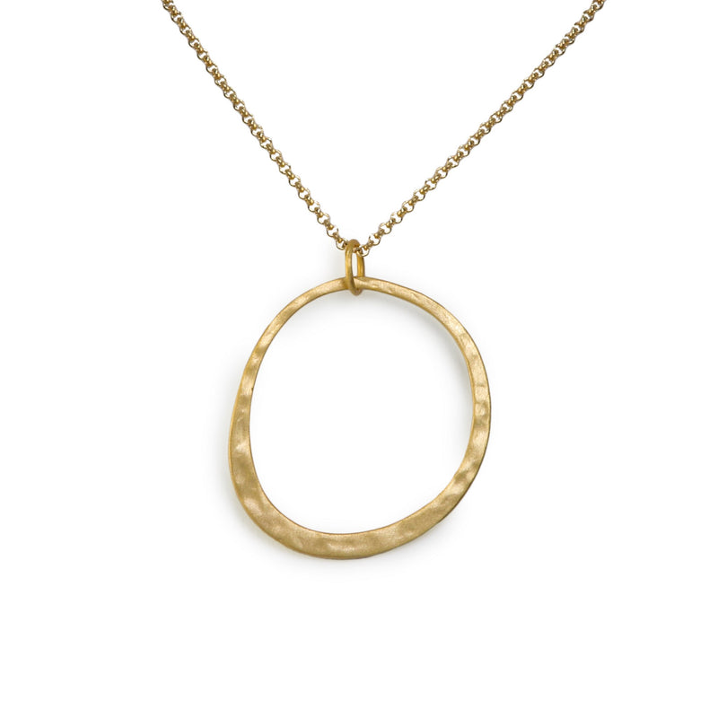 Poem Textured Gilded Silver Pendant