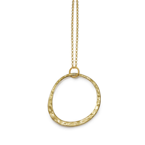Poem Textured Gilded Silver Pendant
