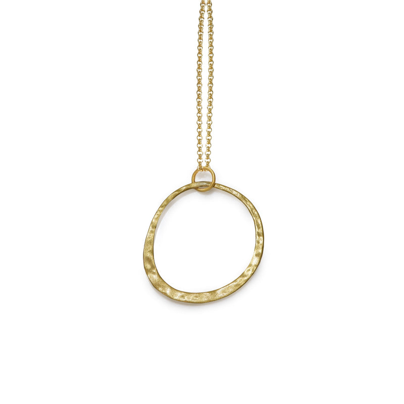 Poem Textured Gilded Silver Pendant