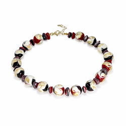 Tosca Murano Glass Red & Gold Necklace