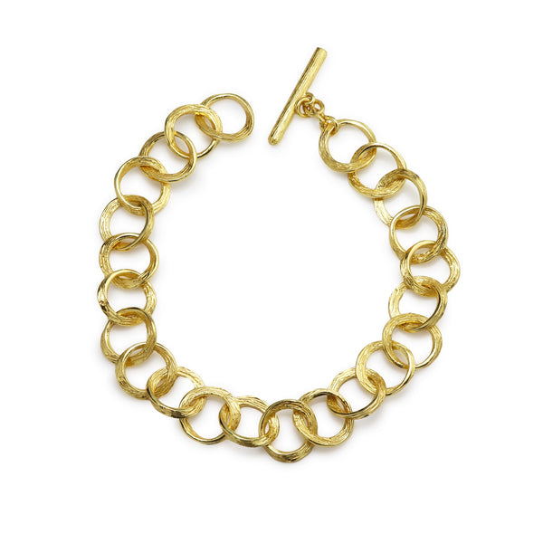 Ottoman Textured Gilded Silver Bracelet