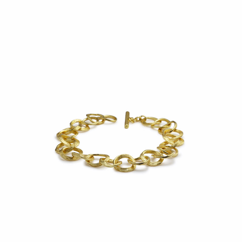 Ottoman Textured Gilded Silver Bracelet