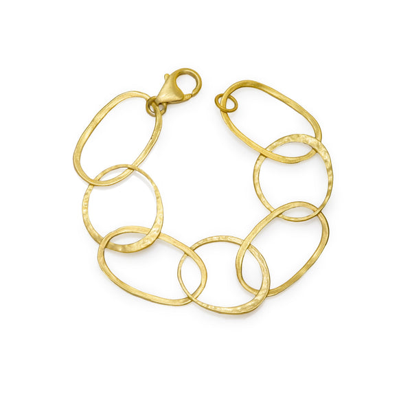 Poem Textured Gilded Silver Bracelet
