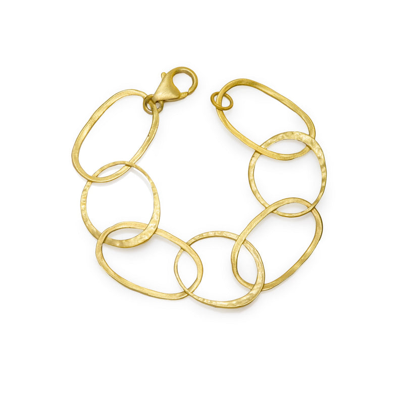 Poem Textured Gilded Silver Bracelet