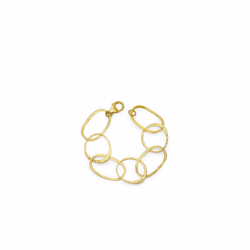 Poem Textured Gilded Silver Bracelet