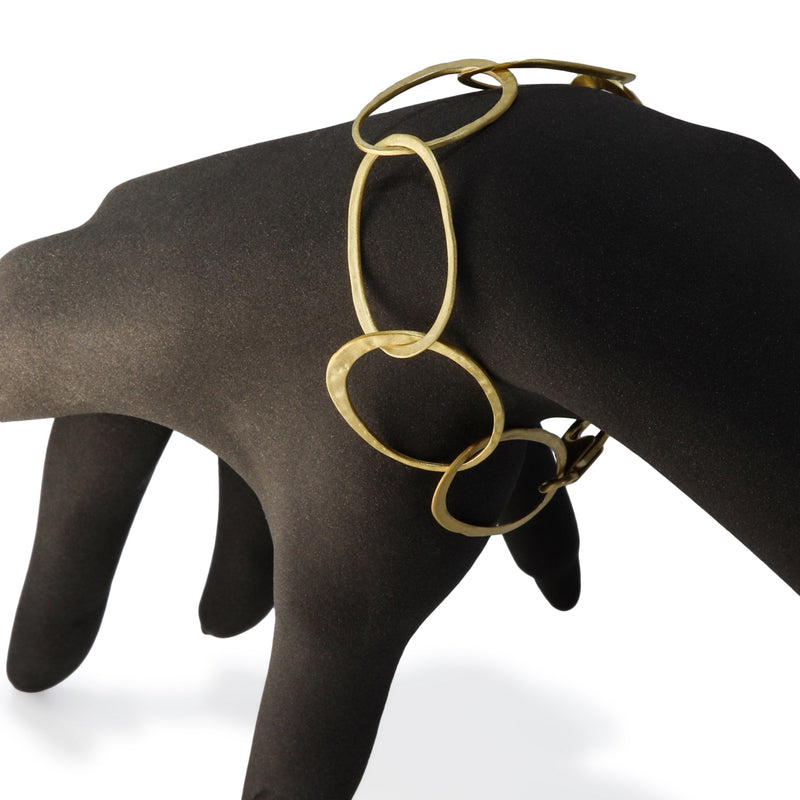 Poem Textured Gilded Silver Bracelet