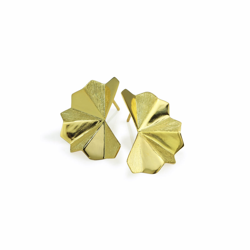 Fantail Gilded Silver Earrings