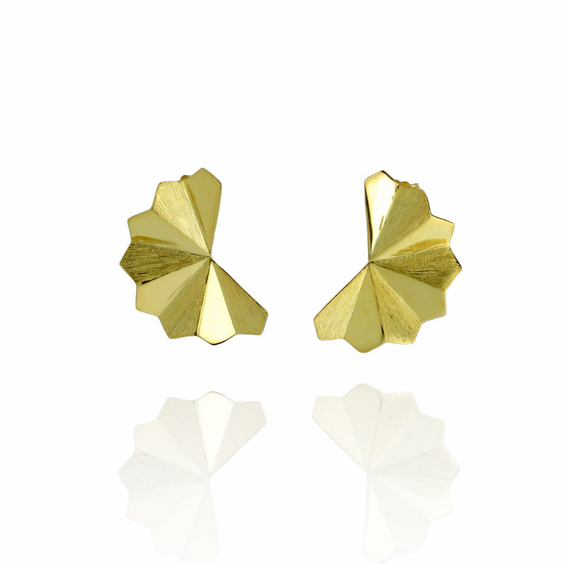 Fantail Gilded Silver Earrings