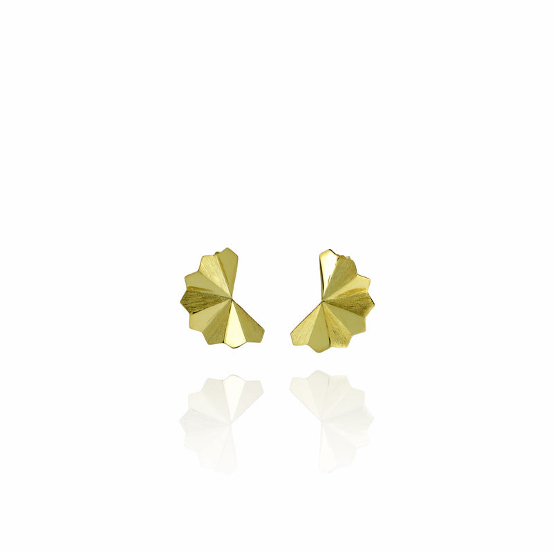 Fantail Gilded Silver Earrings