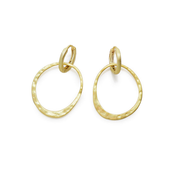 Poem Textured Gilded Silver Earrings