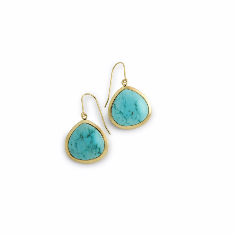 Azira Gilded Sterling Silver Howlite Earrings