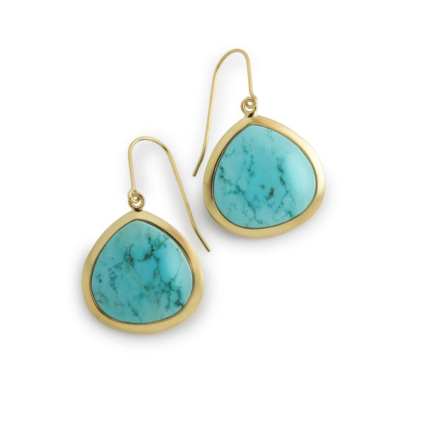 Azira Gilded Sterling Silver Howlite Earrings