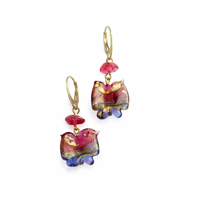 Mariposa - Murano Glass Butterfly Earrings