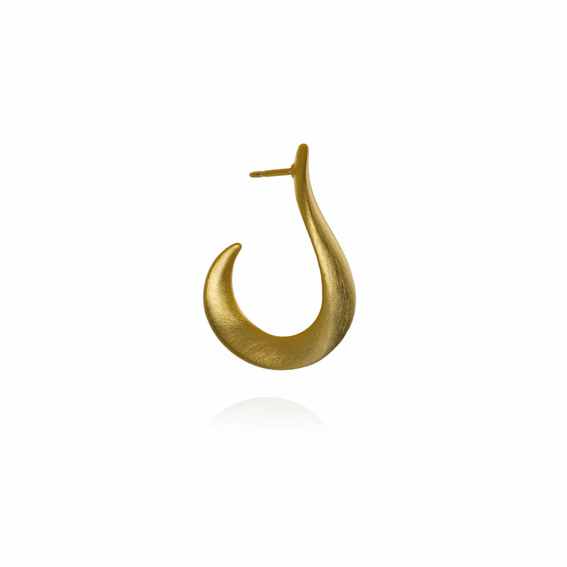 Waltz Gilded Satin Sterling Silver Earrings