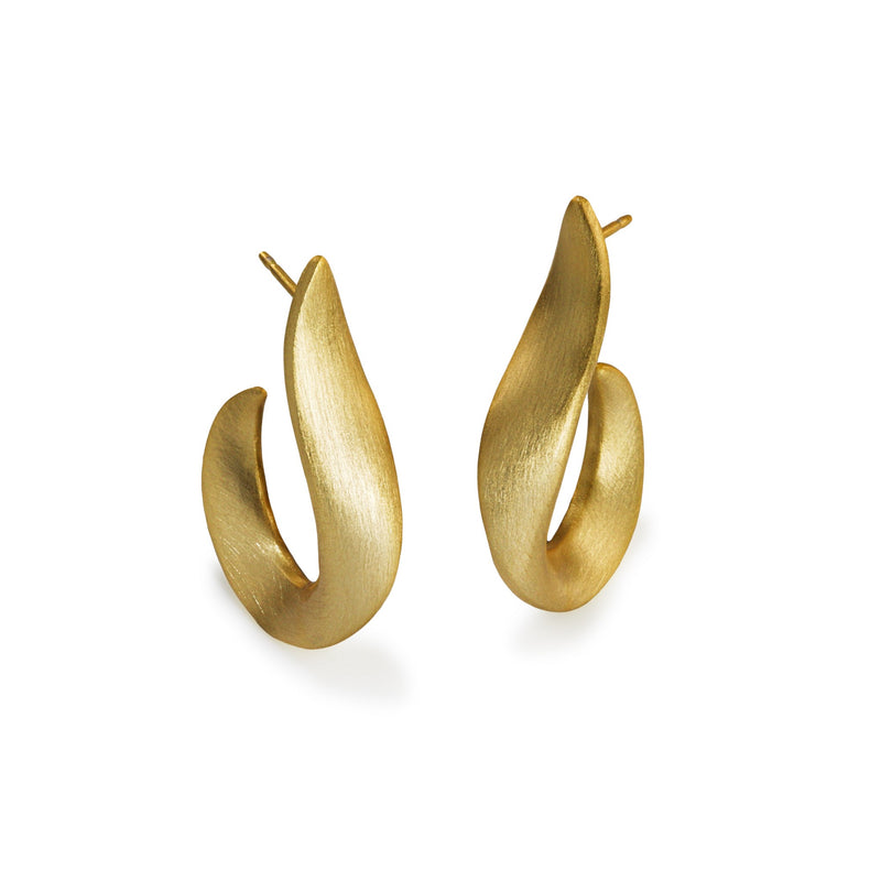 Waltz Gilded Satin Sterling Silver Earrings