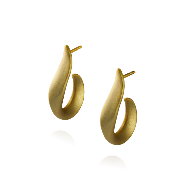 Waltz Gilded Satin Sterling Silver Earrings