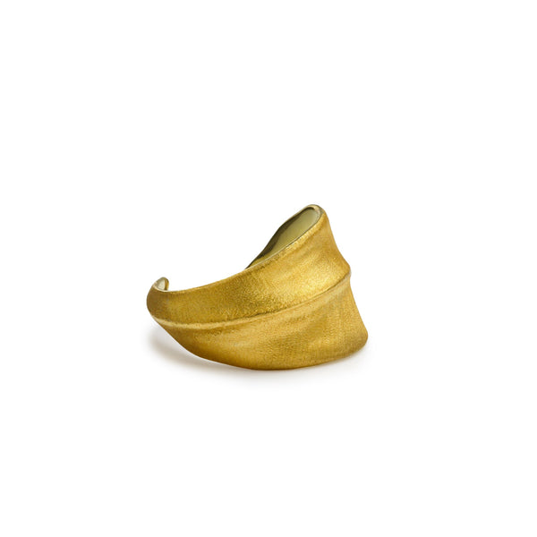 Salix Gilded Silver Leaf Ring
