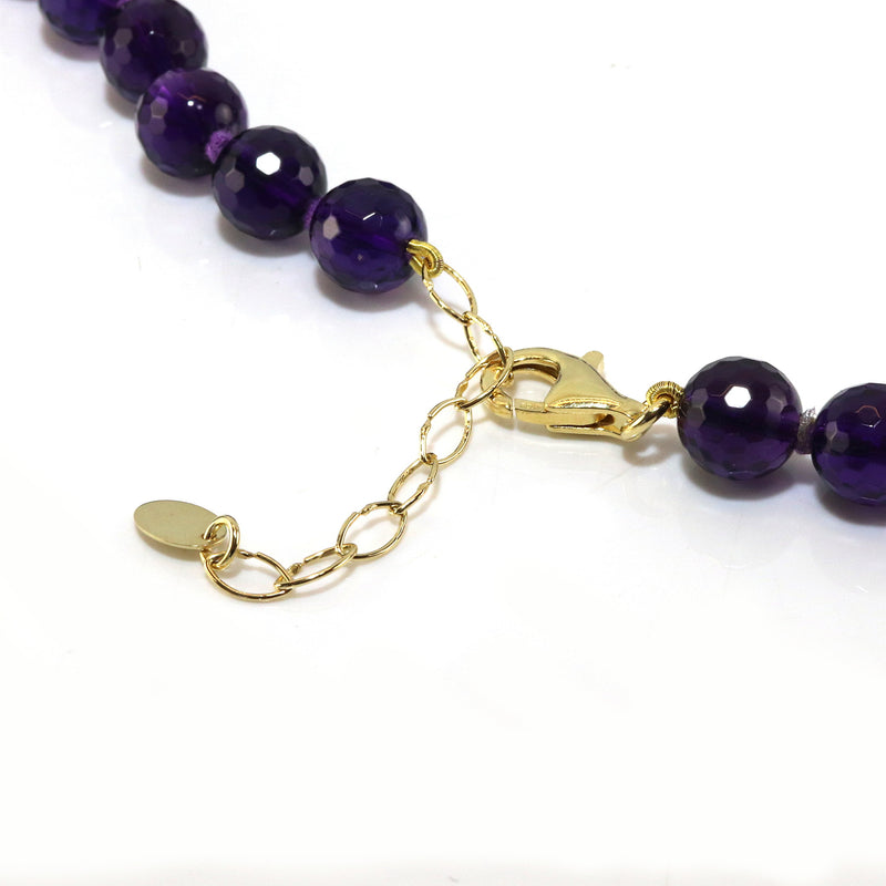 Faceted Natural Amethyst Necklace T24