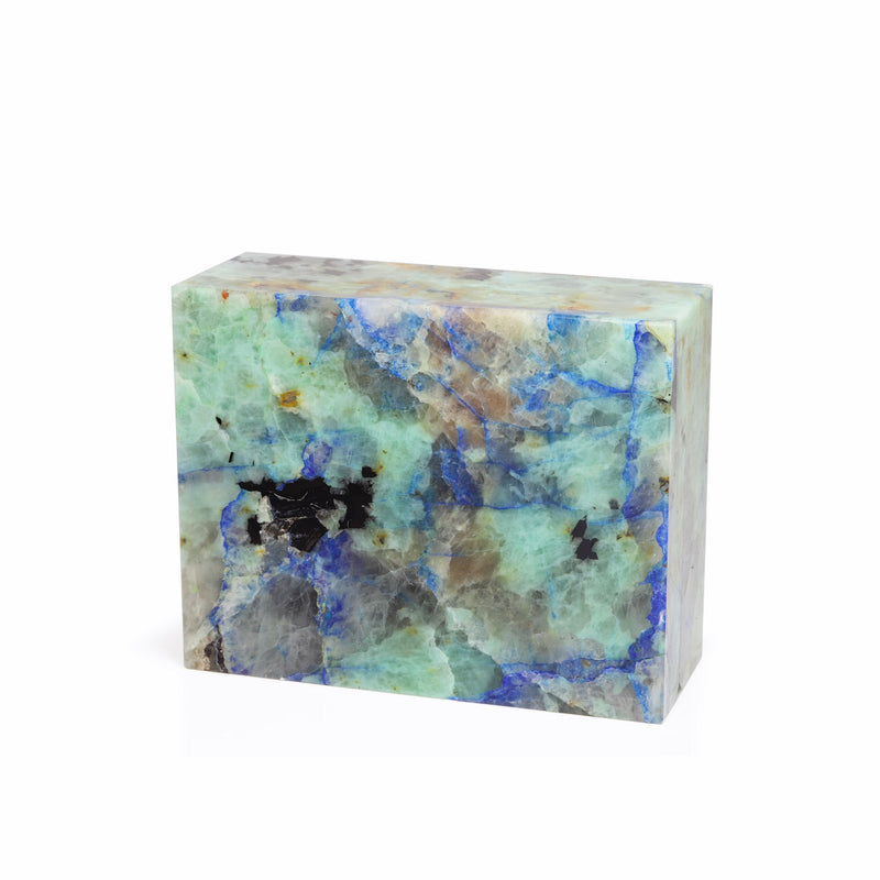 Azurite in Quartz Gemstone Box B82