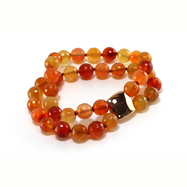 Faceted Carnelian Bracelet A4