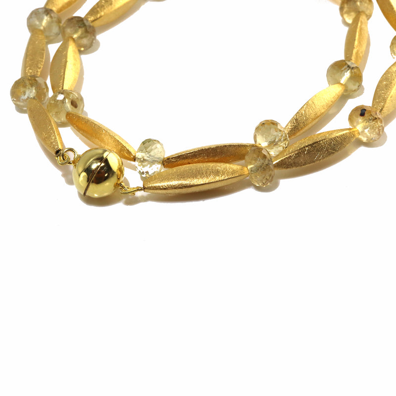 Gilded Silver & Citrine Necklace A27