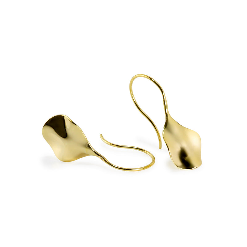 Gilded Sterling Silver Ripple Earrings