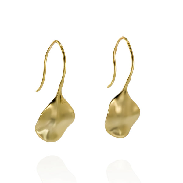 Gilded Sterling Silver Ripple Earrings