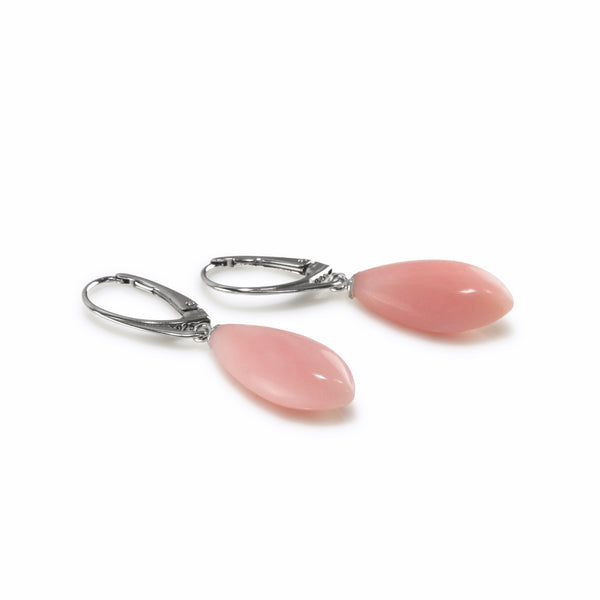 Peruvian Pink Opal Drop Earrings A19