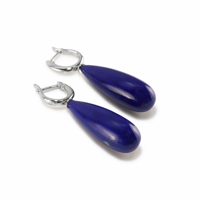 Natural Lapis Lazuli Drop Earrings A17