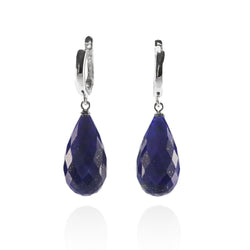 Natural Lapis Lazuli Faceted Drop Earrings A15