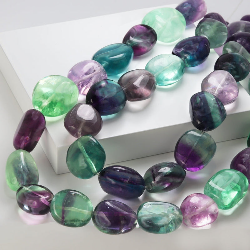 Giverney Fluorite Nugget Necklace 44cm.
