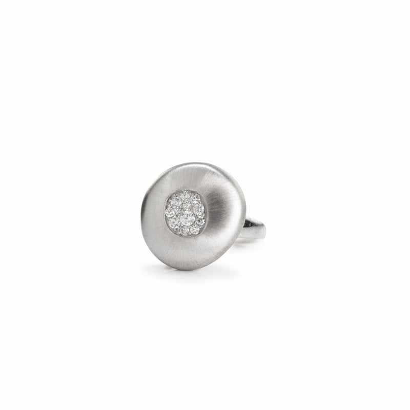 Luna Sterling Silver & CZ Adjustable Ring G32
