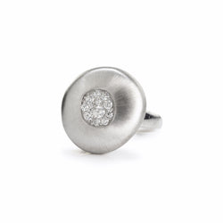 Luna Sterling Silver & CZ Adjustable Ring G32