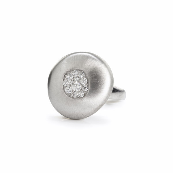 Luna Sterling Silver & CZ Adjustable Ring G32