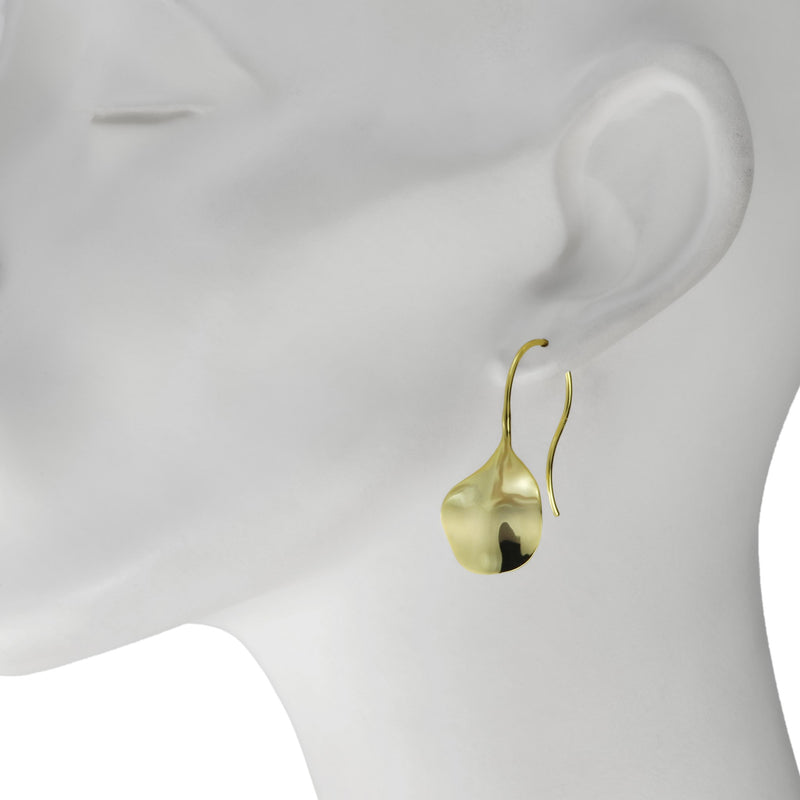 Gilded Sterling Silver Ripple Earrings