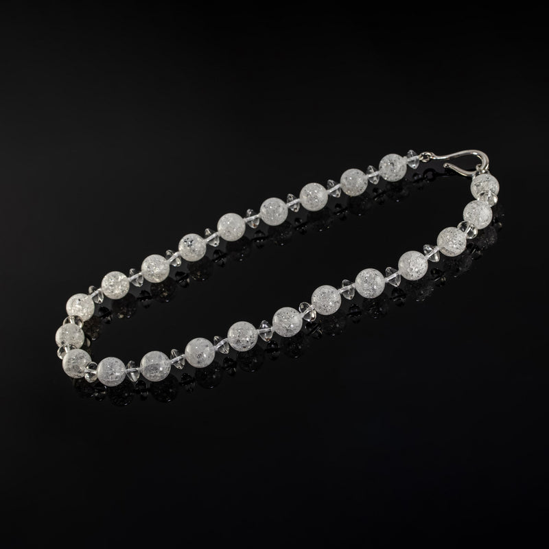 Crackled Quartz & Rock Crystal Necklace H43